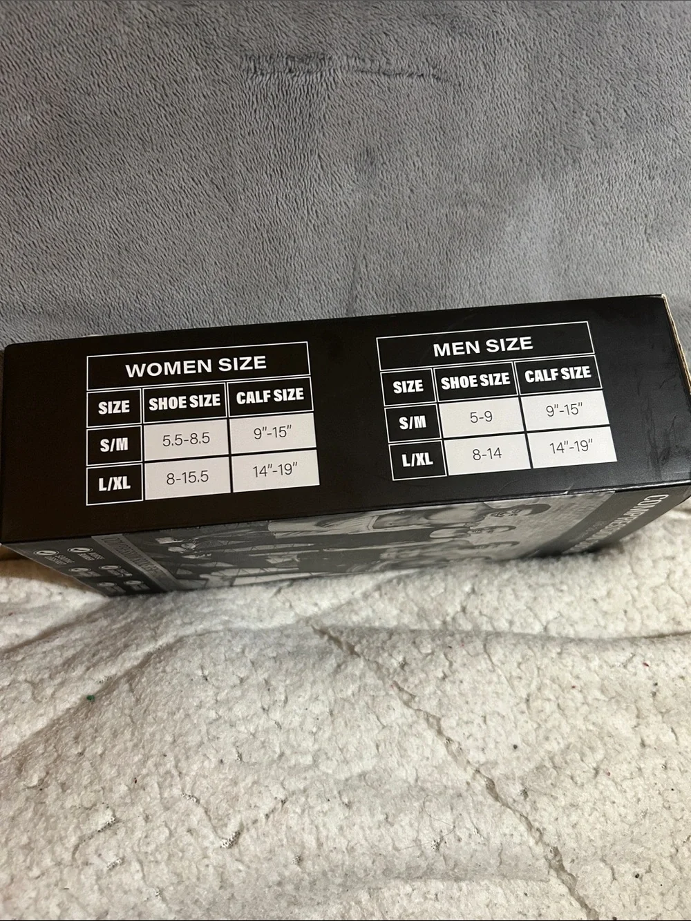 Compression Socks (15-20 mmHg) - 2 pack, black and grey, SZ, XL NWT